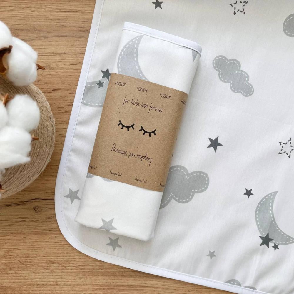 Пеленка для новорожденного Облака непромокаемая 50х80 см (1722) - фото 3