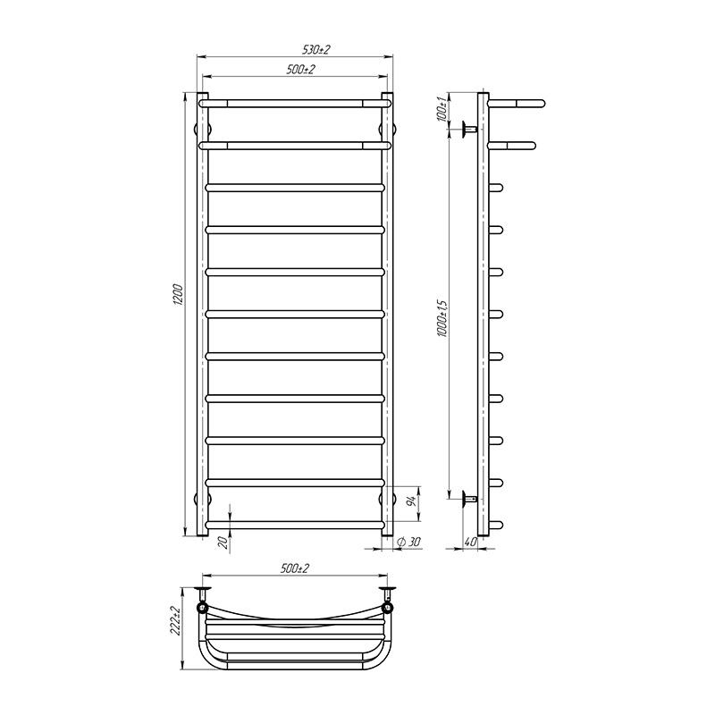 Рушникосушка Onlyheat Elios 500/1200/11 (67994) - фото 3 Рушникосушка Onlyheat Elios 500/1200/11 (67994) - фото 3