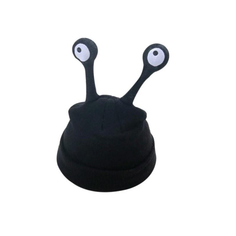 Шапка дитяча Равлик з очима Чорний