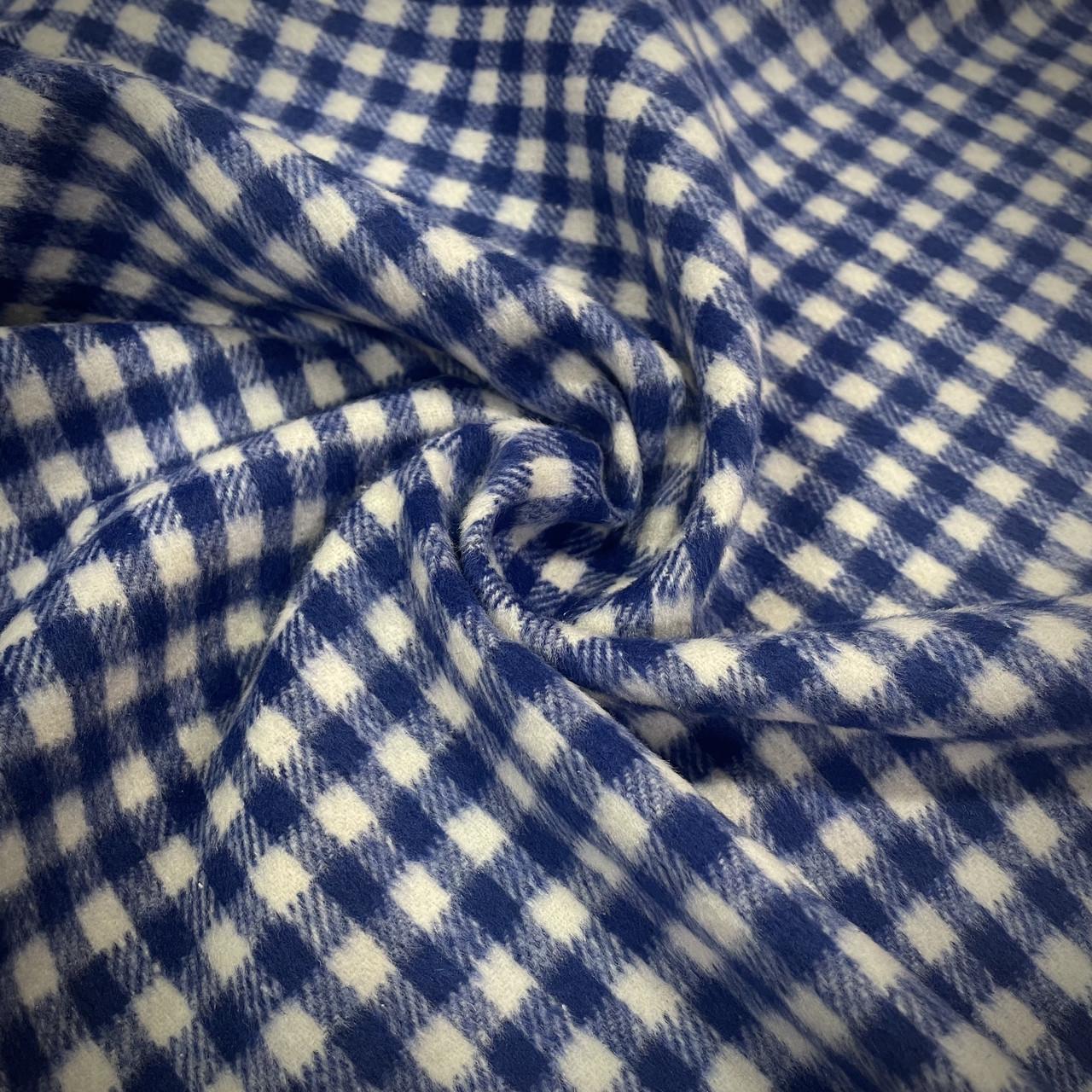 Ткань пальтовая в клетку Синий (24757991) - фото 2 Ткань пальтовая в клетку Синий (24757991) - фото 2