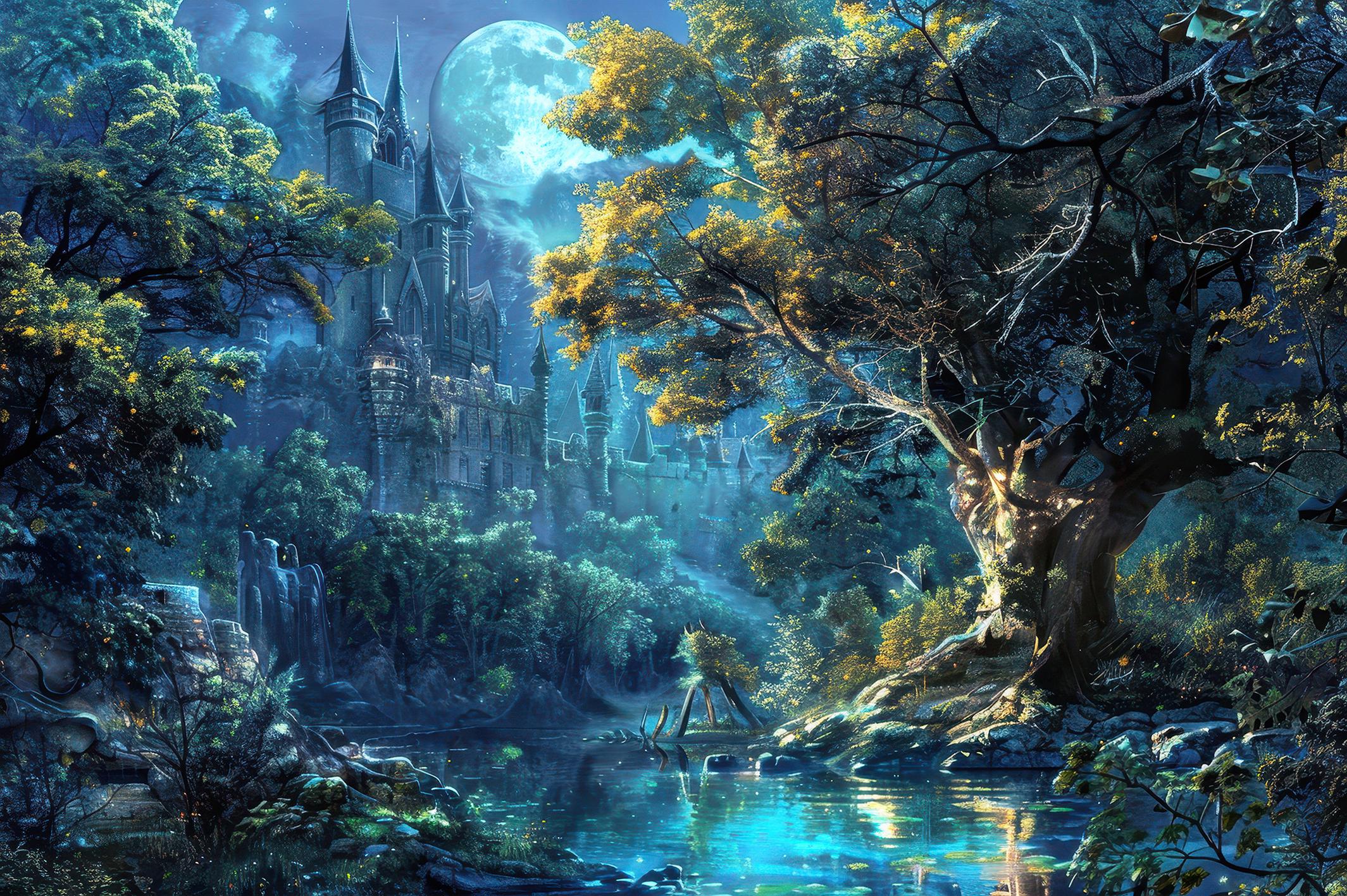 Фотообои флизелиновые Upstream Волшебный магический замок 180х120 см (S5KID-062/2)