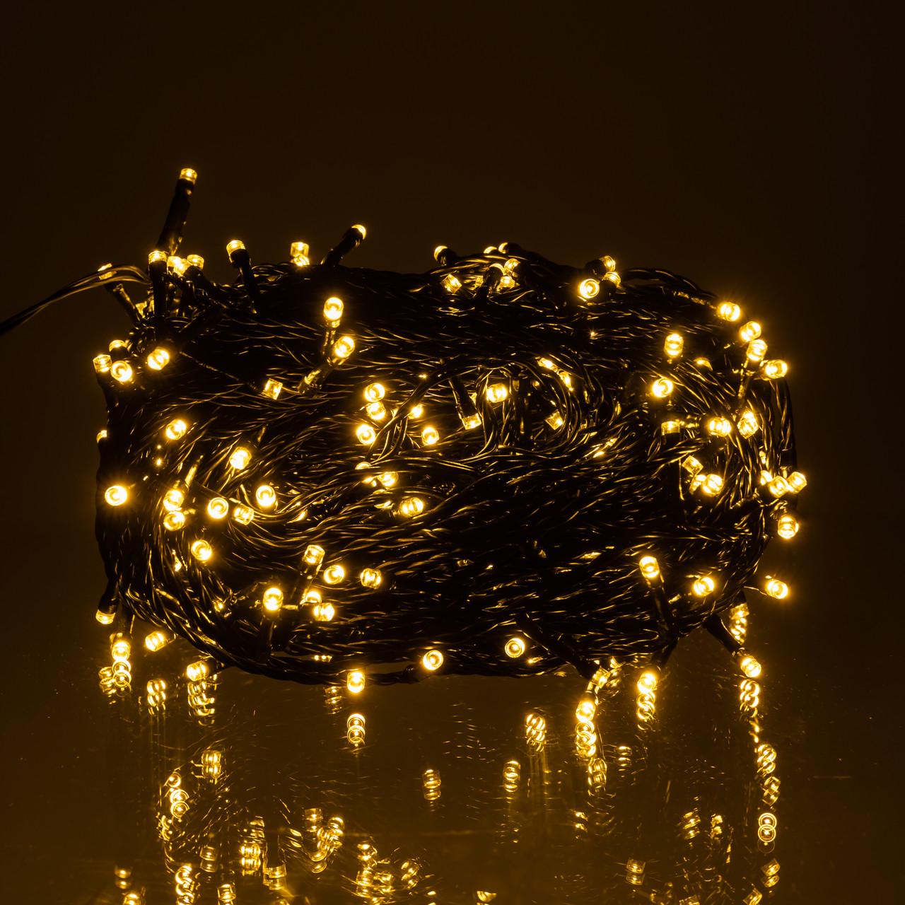 Гирлянда уличная Нить CF300L30MBY 30 м 300 LED Черный/Желтый (29912856)
