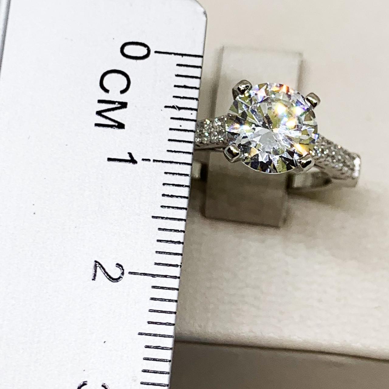 Каблучка срібна з кубічним цирконієм р. 17 3,54 г (1696031995) - фото 7