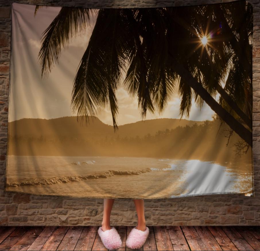 Плед с 3D принтом Tropcal Sunrise 150х200 см (epi_0459)