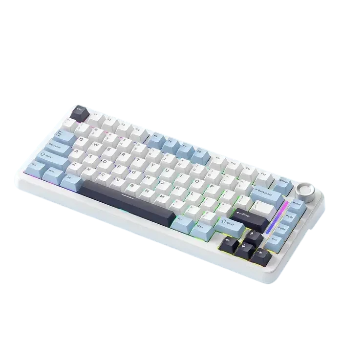 Клавиатура механическая FREEWOLF F75 75% Tri-Mode RGB Hot-Swap PBT кейкапы USB Белый (2872246099)