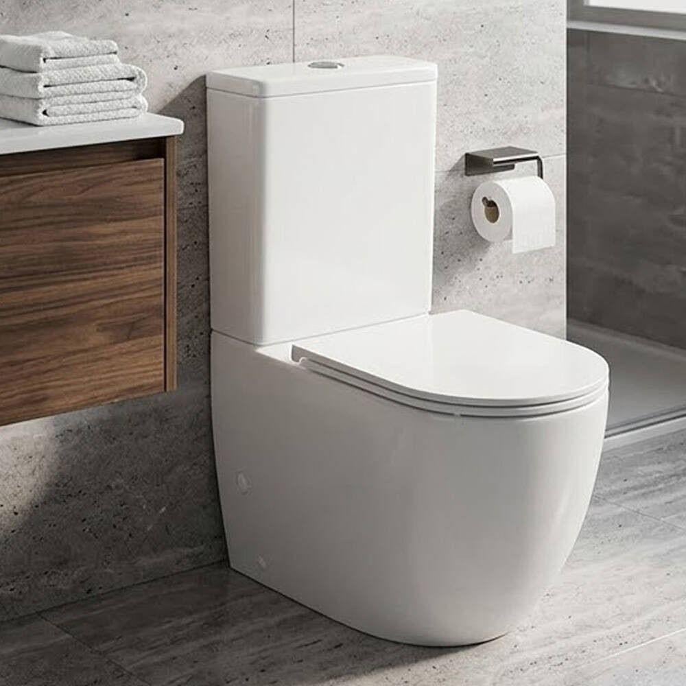 Унитаз компакт Devit Flow 630x390 овальный с сиденьем Белый (DFL0460211W) Унитаз компакт Devit Flow 630x390 овальный с сиденьем Белый (DFL0460211W)