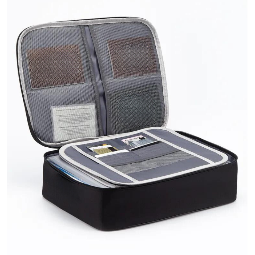 Сумка органайзер для семейных документов с двумя отделениями удобна Черный - фото 3 Сумка органайзер для семейных документов с двумя отделениями удобна Черный - фото 3