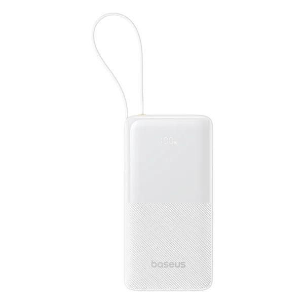 Повербанк BASEUS Bipow 2 20000 mAh 20W Li-pol со встроенным кабелем Moon White (P10077101213-01) Повербанк BASEUS Bipow 2 20000 mAh 20W Li-pol со встроенным кабелем Moon White (P10077101213-01)