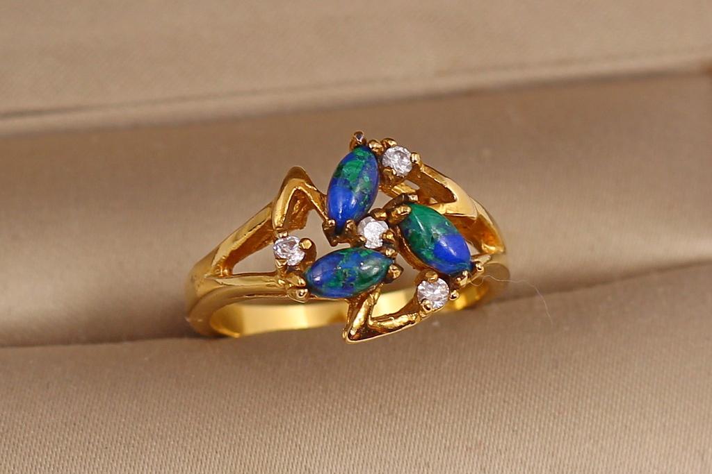 Кольцо звезда р. 15 Золотистый (30155738)