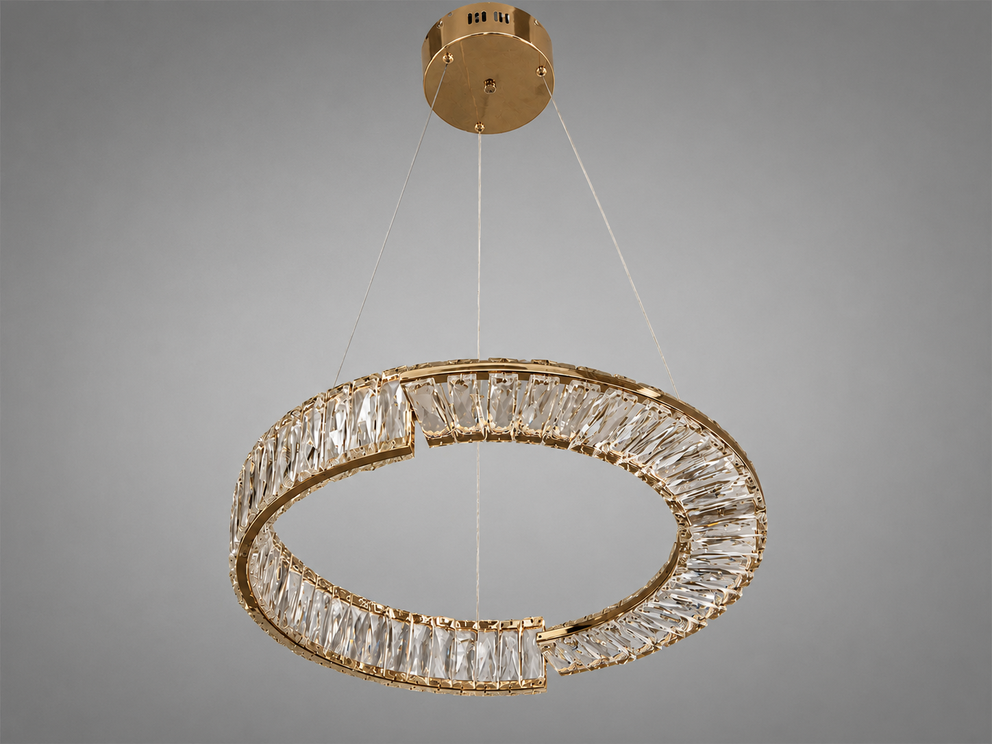 Люстра подвесная LED/пульт/55 Вт Золотой (561/500G)