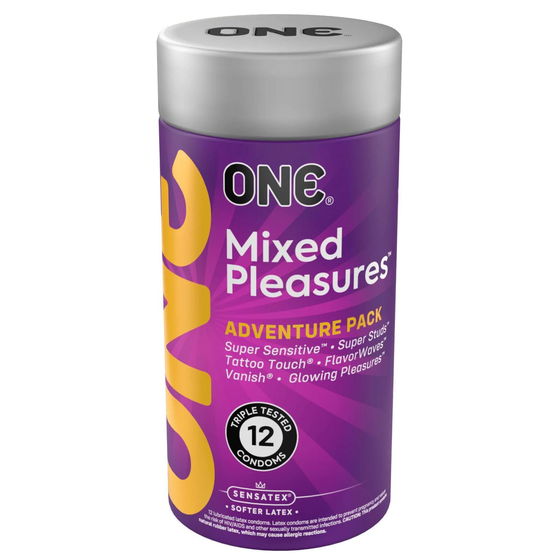 Презервативи ONE Mixed Pleasures 6 видів 12 шт. (BLS0788)