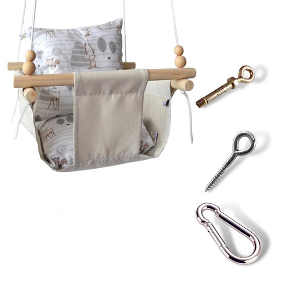 Дитяча гойдалка Infancy Індійські мотиви Молочний (9900317)