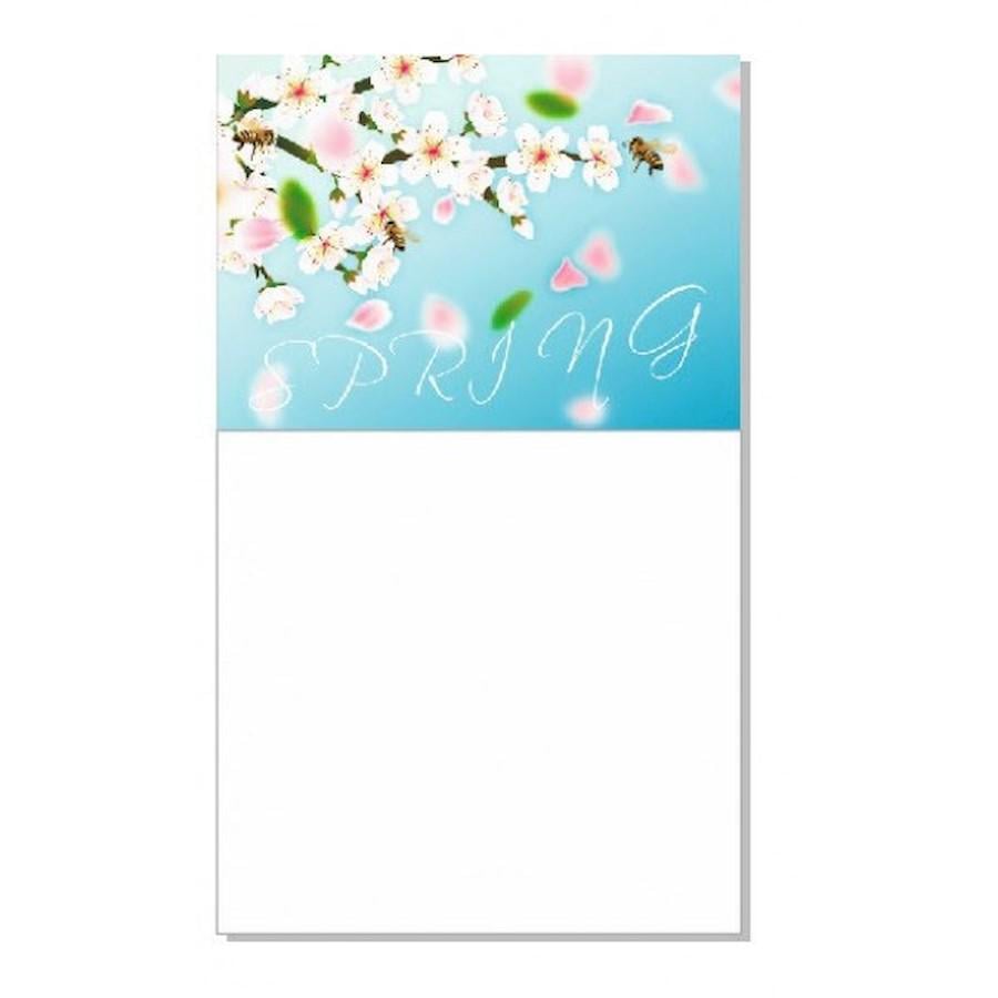 Блокнот на магните Jumbi Весна 13х7 см 30 листов цветок без линий чистый лист (PP-224-B-89)