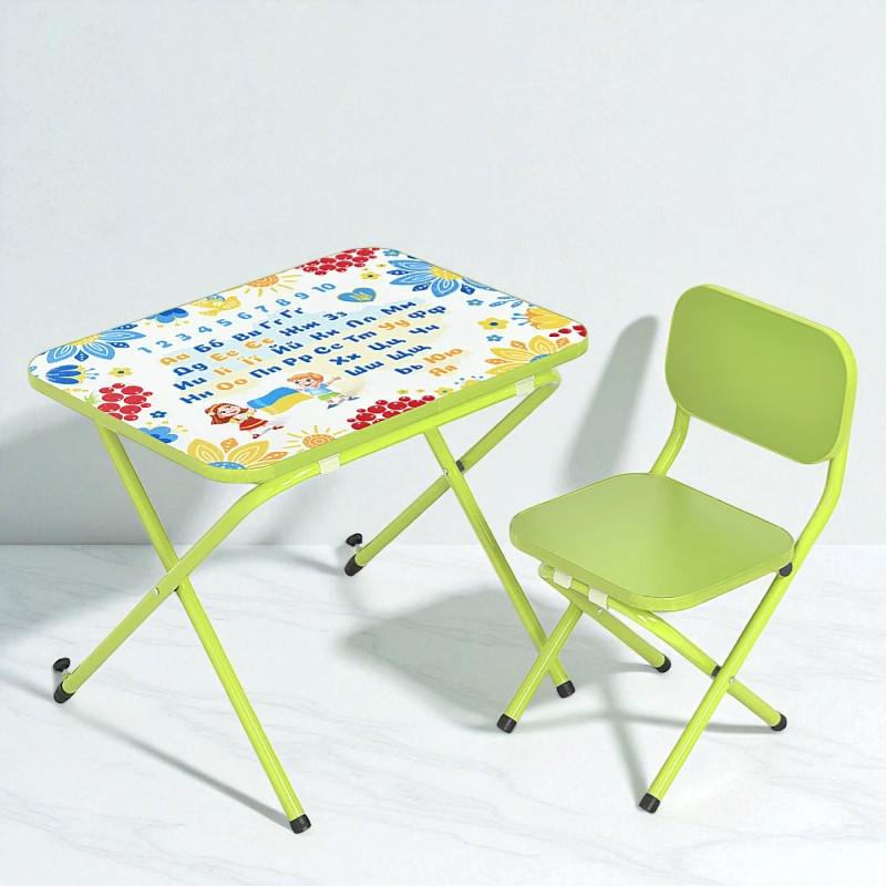 Детский столик со стульчиком Алфавит Желтый (M 5087-4)
