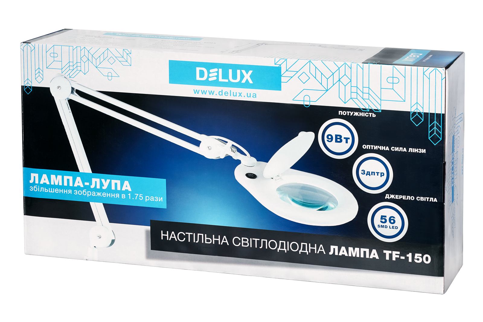 Світильник світлодіодний настільний Delux TF-150 3D 6500К 9 Вт Білий (90015716) - фото 2 Світильник світлодіодний настільний Delux TF-150 3D 6500К 9 Вт Білий (90015716) - фото 2