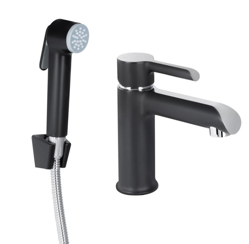 Смеситель для раковины с гигиеническим душем Qtap Grand QTGRA272CRB45672 (55991)