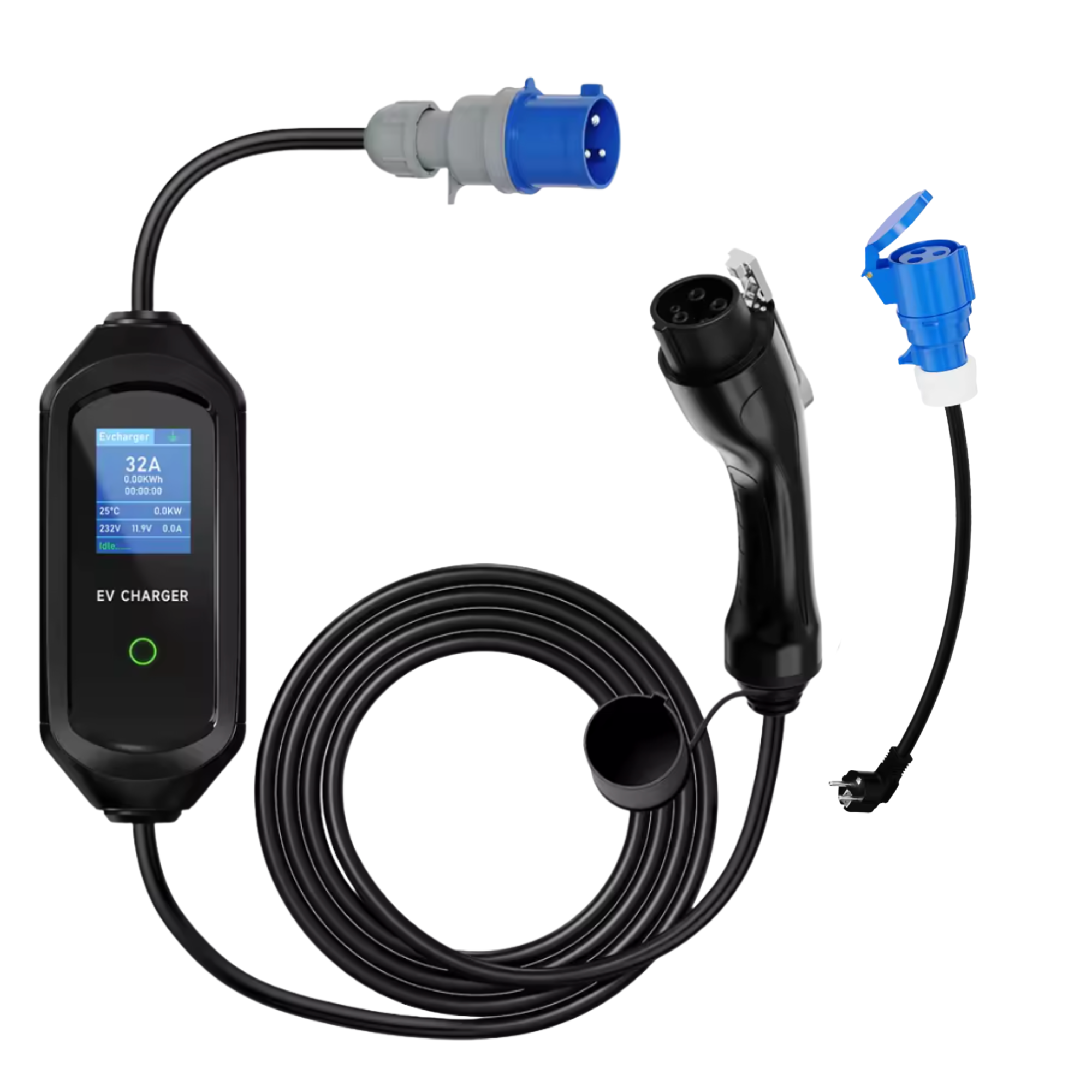Зарядний пристрій для електромобілів AFEEV Type1 j1772 3,5 м кабелю 32 A до 7 кВт/перехідник IP66 з Wi-Fi та розумним керуванням (29610719) Зарядний пристрій для електромобілів AFEEV Type1 j1772 3,5 м кабелю 32 A до 7 кВт/перехідник IP66 з Wi-Fi та розумним керуванням (29610719)