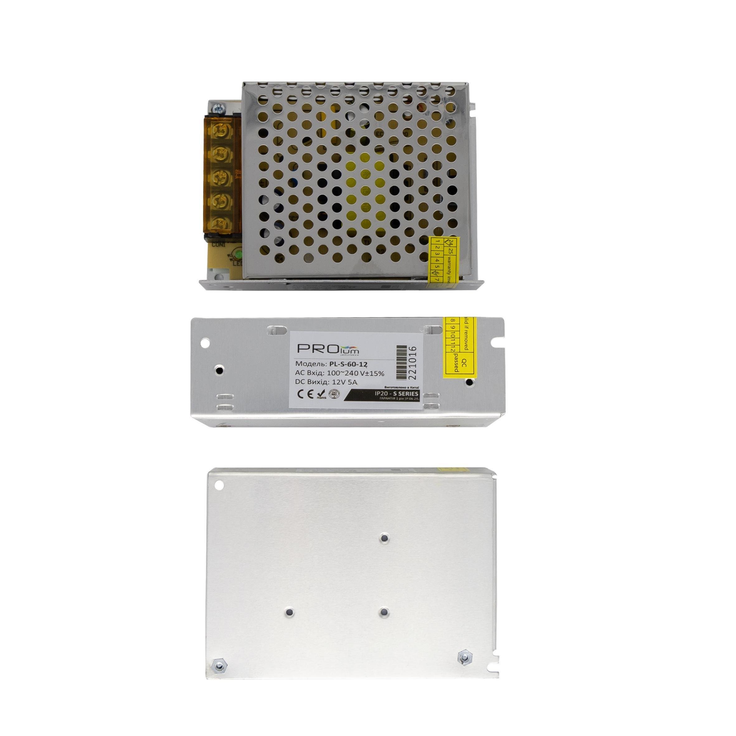 Блок питания Prolum Series-S 12V 60W 5А (28542012) - фото 2 Блок питания Prolum Series-S 12V 60W 5А (28542012) - фото 2