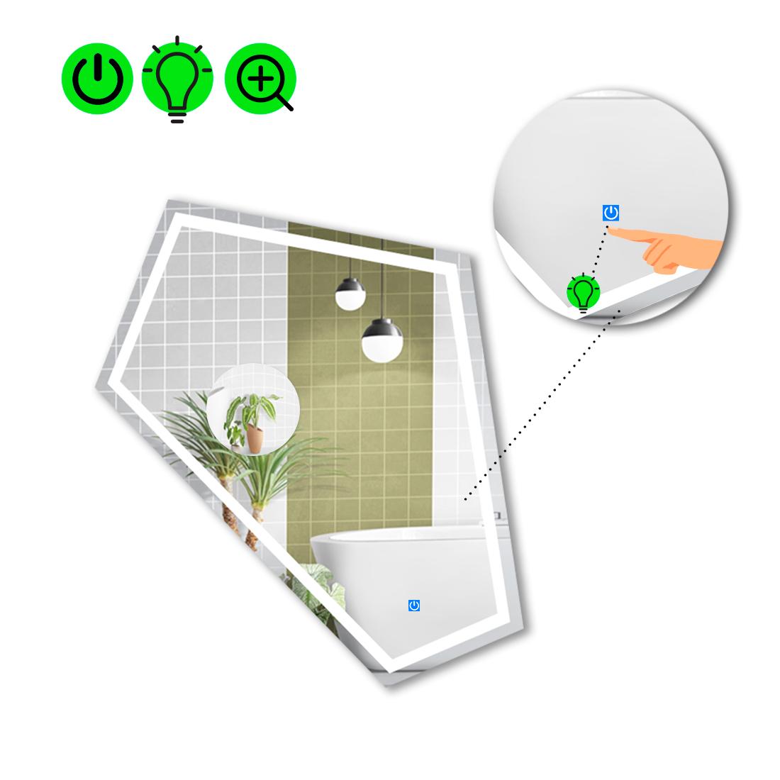 Зеркало с LED подсветкой Modulo 1 120x100 см (8737136)