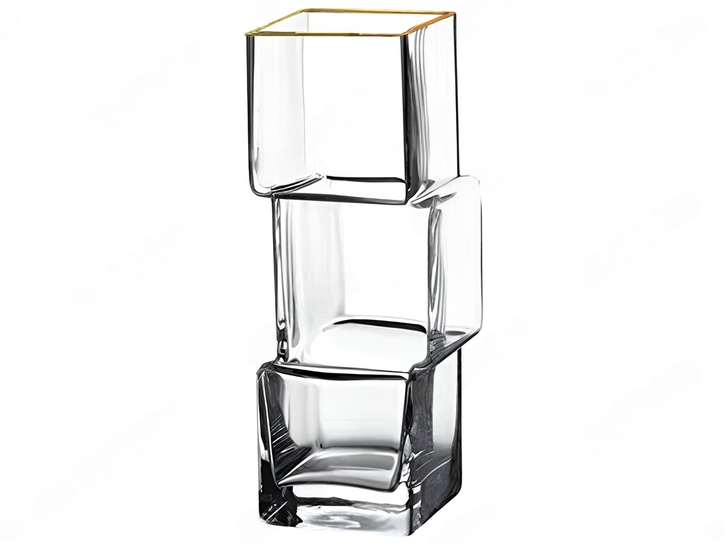 Ваза Stenson Iceberg стеклянная 9х27 см (R95305)