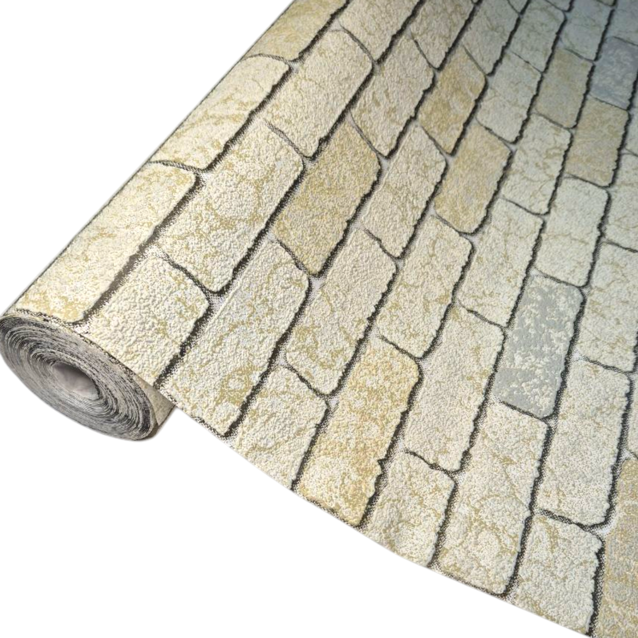 Обои виниловые Славянские обои 2086-04 под кирпич для зала/спальни/коридора/детской комнаты 10,05x1,06 м Бежевый (2524051942) - фото 7