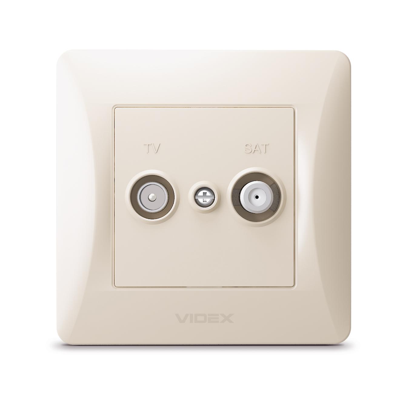 Розетка Videx BINERA TV+SAT концевая Кремовый (00000040047)