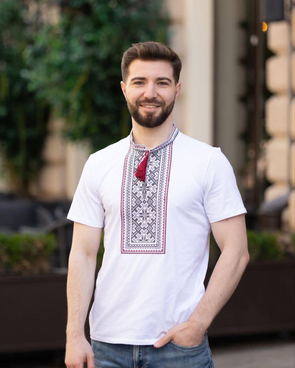 Вышиванка мужская р. 50 Белый (616)