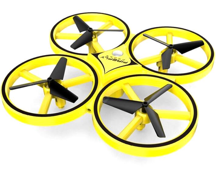 Квадрокоптер дрон з сенсорним управлінням на руку Tracker Drone Pro Жовтий (MD-14255)