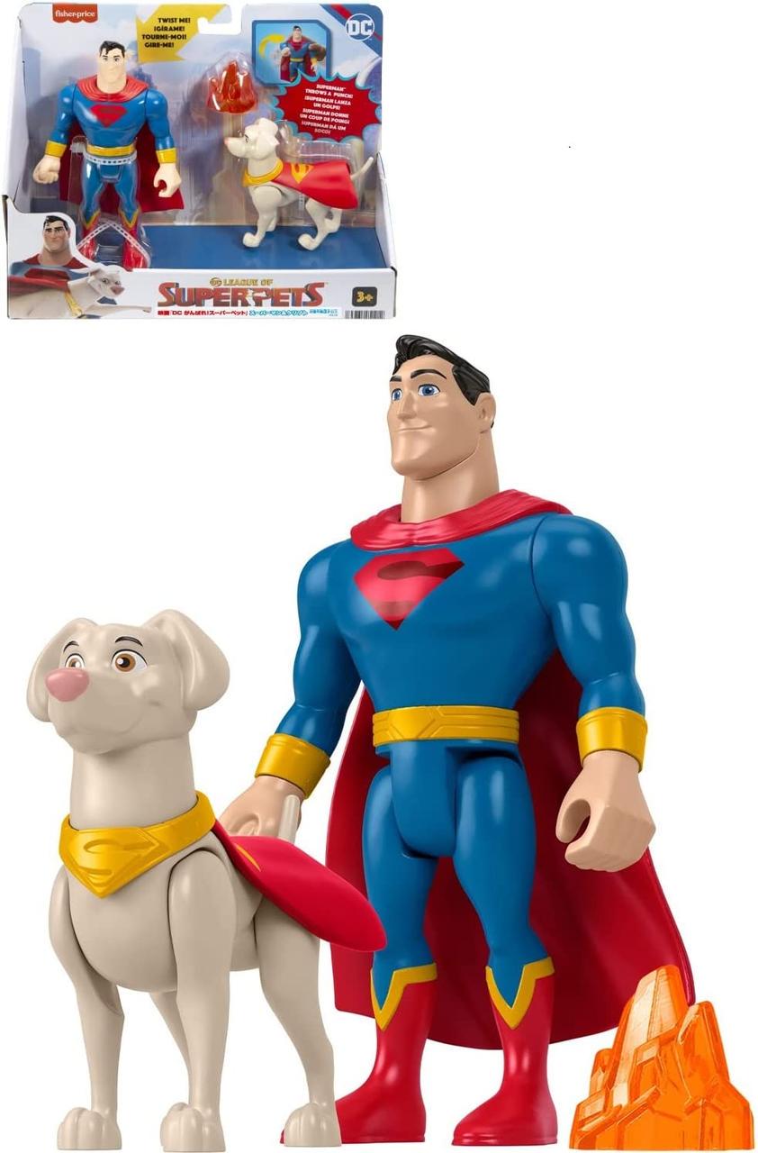 Игровой набор Супермен и Крипто DC League Fisher-Price HGL02 (11312417) - фото 3