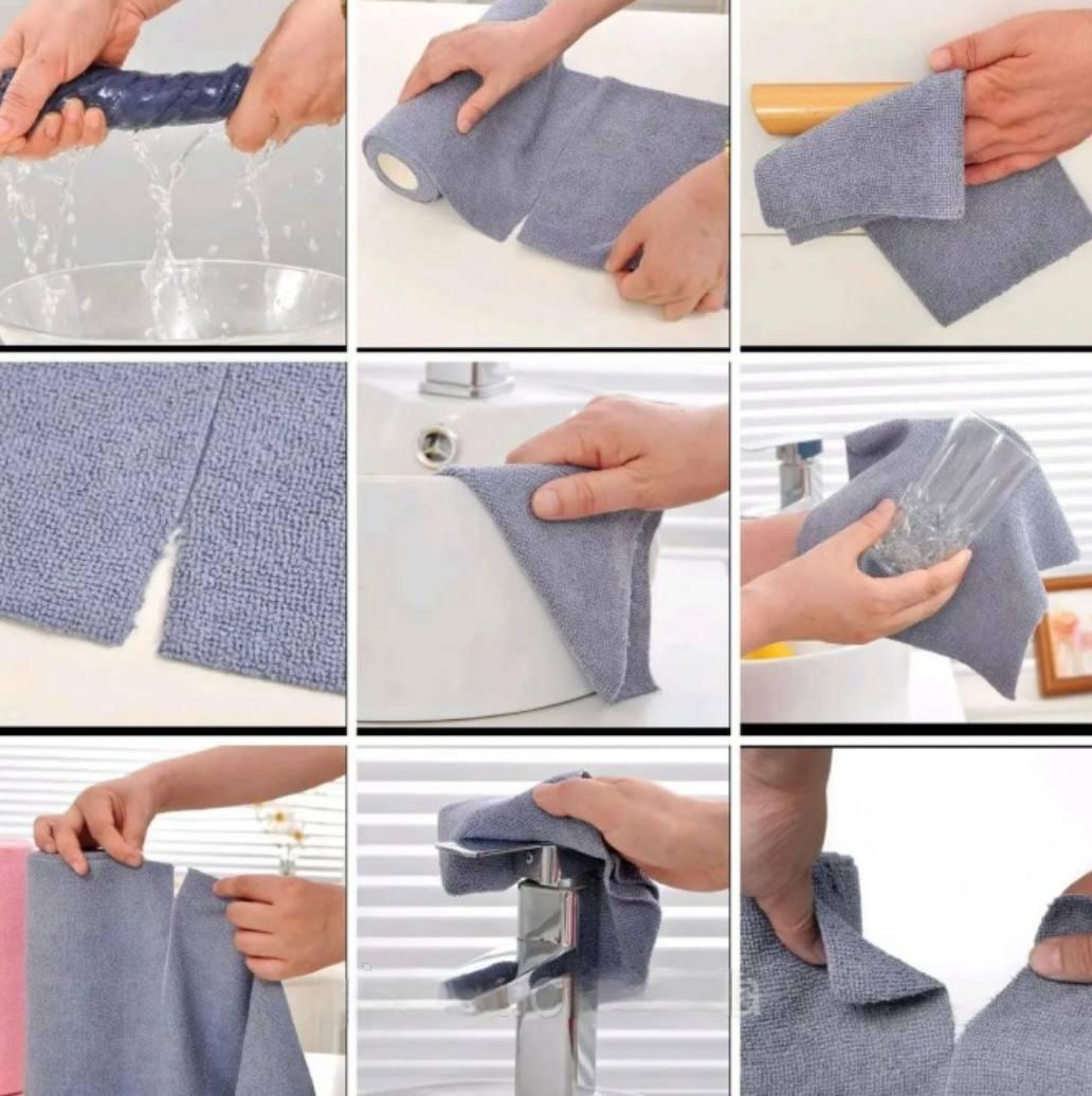 Салфетки для уборки отрывные в рулоне микрофибра 20 шт. 25х25 см Серый (fb0625f7) - фото 3 Салфетки для уборки отрывные в рулоне микрофибра 20 шт. 25х25 см Серый (fb0625f7) - фото 3