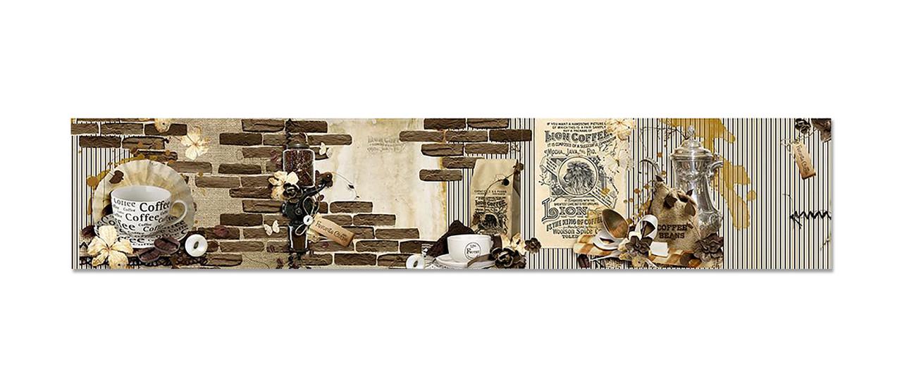 Наклейка виниловая на кухню Zatarga Lion Coffee 600х3000 мм (1225491838)