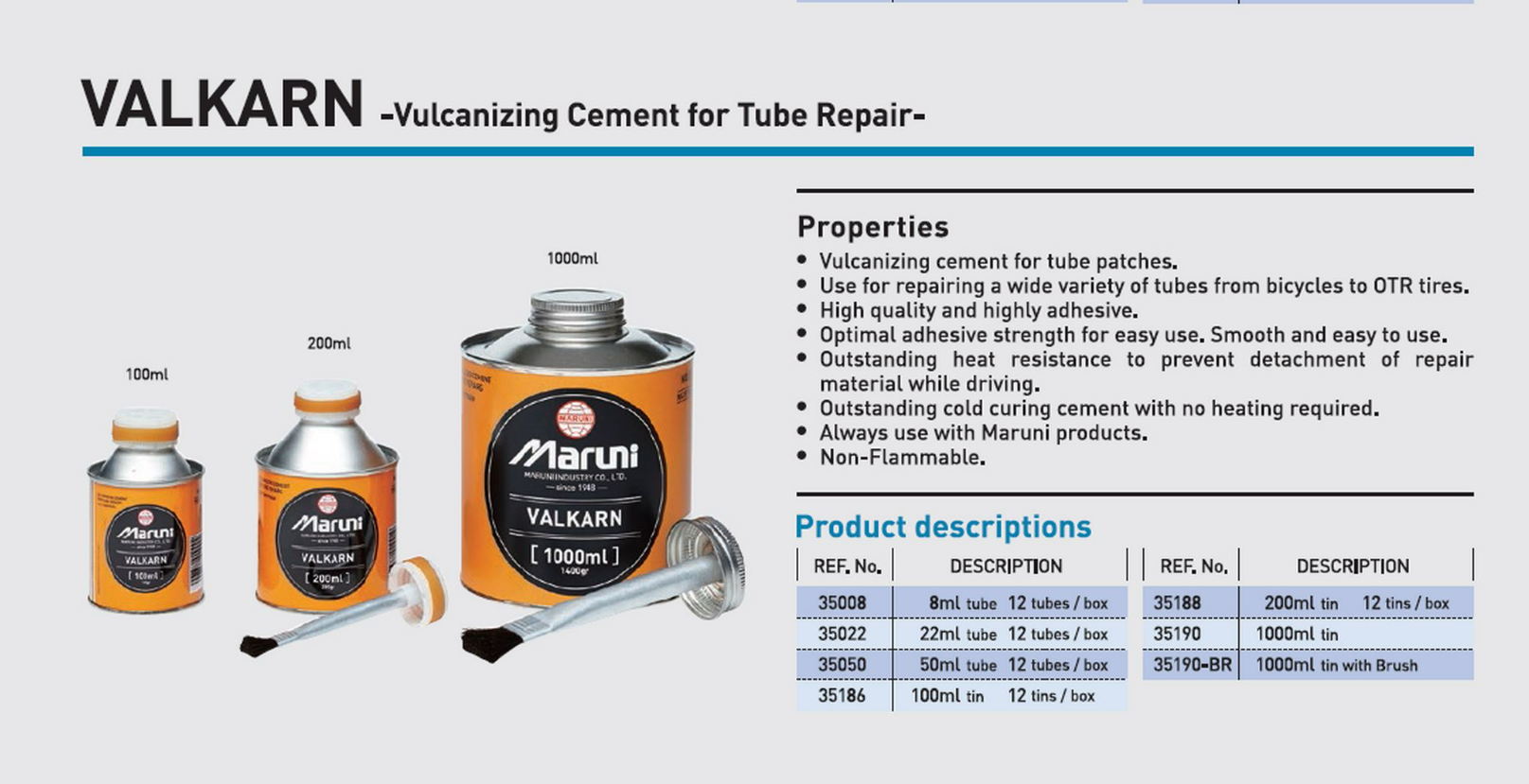 Клей шиномонтажный Maruni Valkarn для холодной вулканизации 200 мл - фото 3 Клей шиномонтажный Maruni Valkarn для холодной вулканизации 200 мл - фото 3