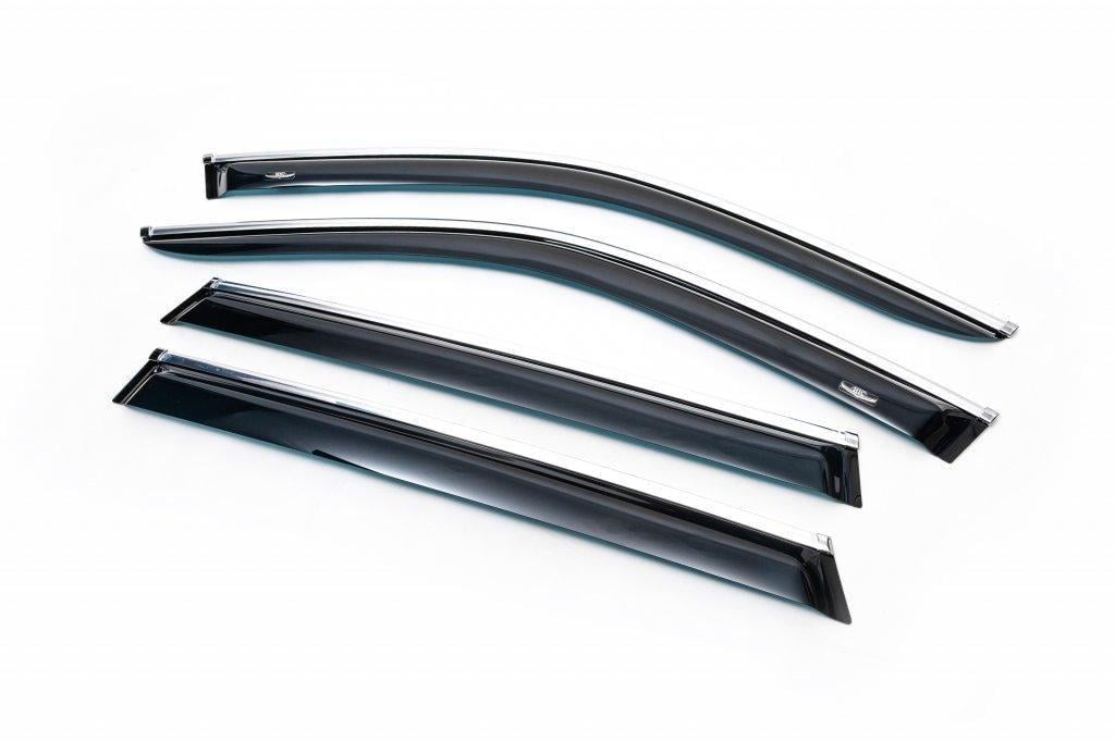 Вітровики з хром молдингом HIC SW 4 шт. для Subaru Legacy 2009-2014