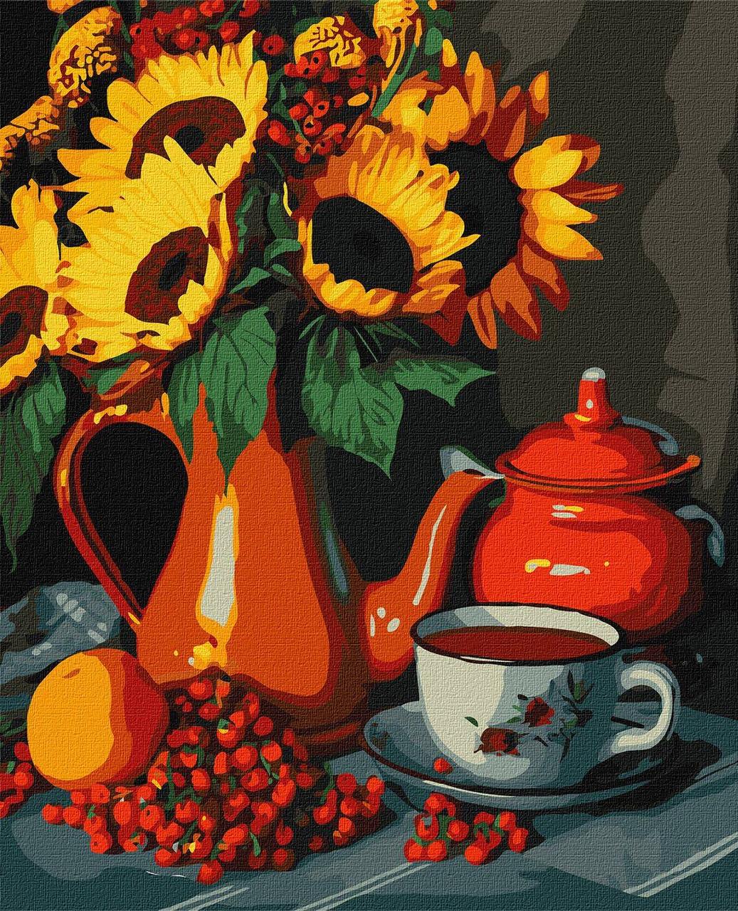 Картина по номерам Ideyka Чаепитие летом 40х50 см (2824808057)