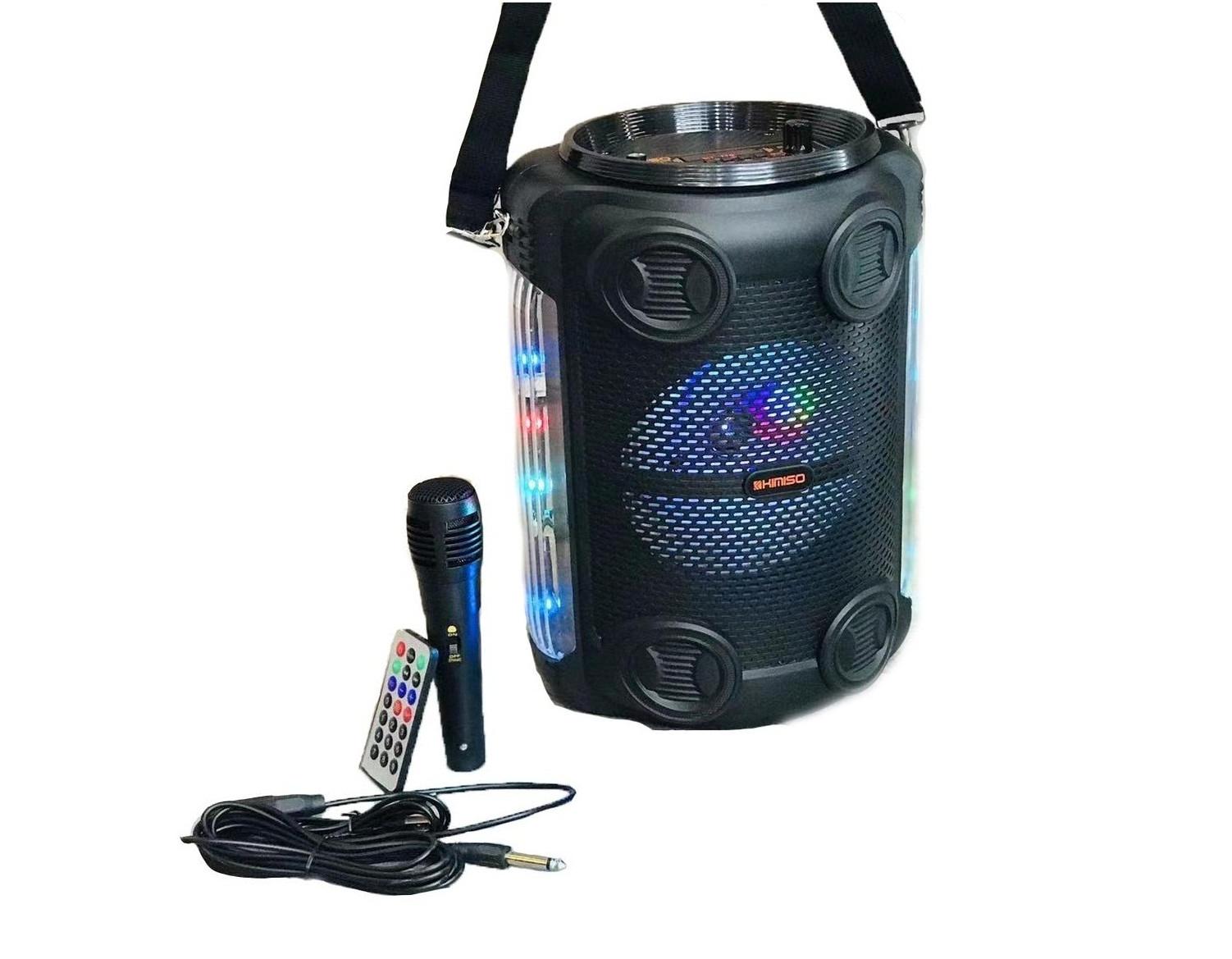 Колонка портативная Bluetooth KIMISO QS-4606 BT с проводным микрофоном (6.5"BASS)