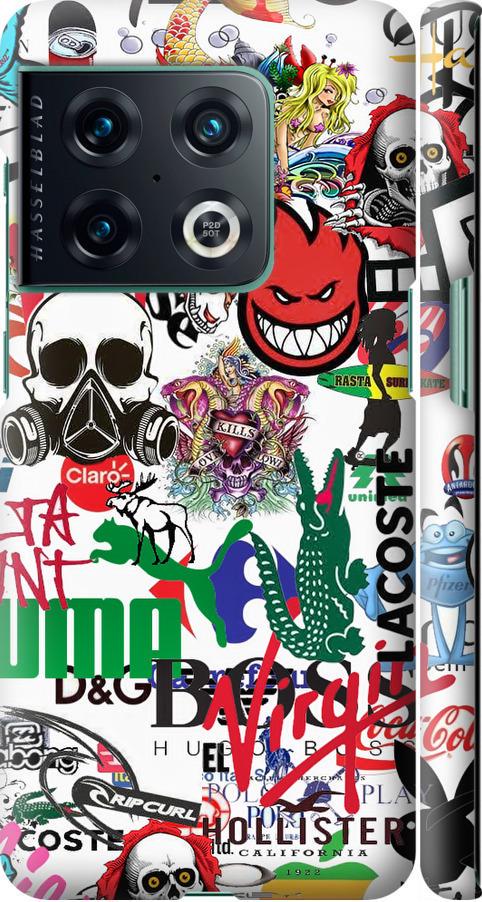 Чехол на OnePlus 10 Pro Many different logos (4022m-2588-42517)