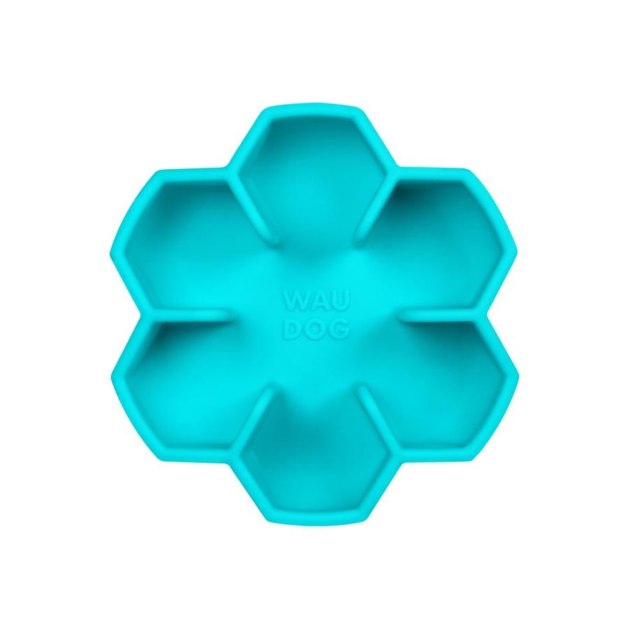 Миска силиконовая Waudog для медленного кормления кошек собак 450 мл Blue (23532)