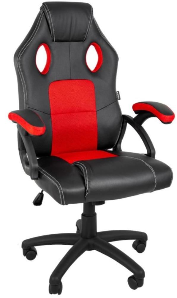 Кресло геймерское Bonro YS-6056 со спинкой и подлокотниками до 120 кг Красный (147-76-40800108)