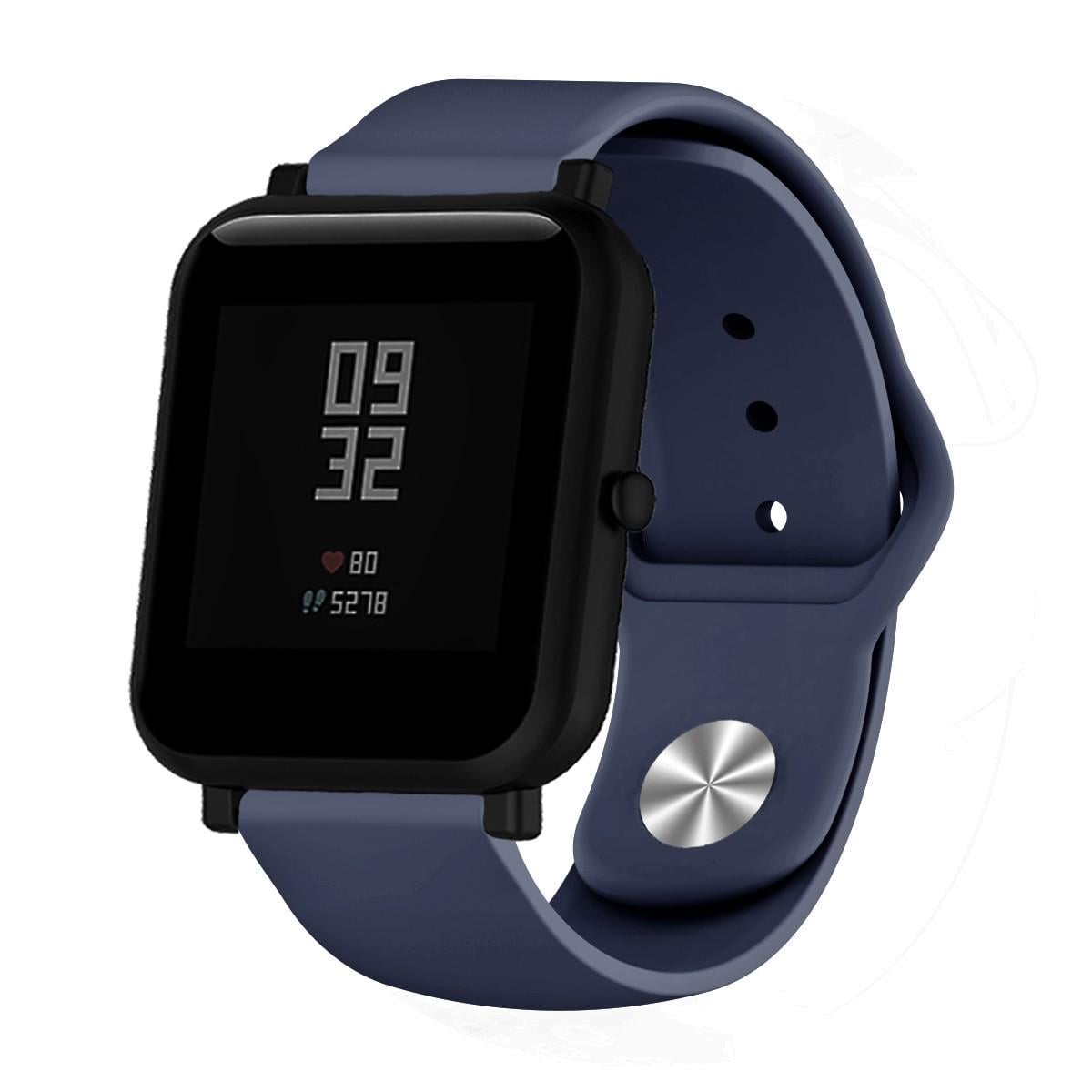 Ремешок силиконовый BeWatch для Amazfit BIP/Bip Lite/Bip U/Pro/ Mini/GTS/GTS 2/Gtr 42 мм 20 мм Темно-cиний (1010389)