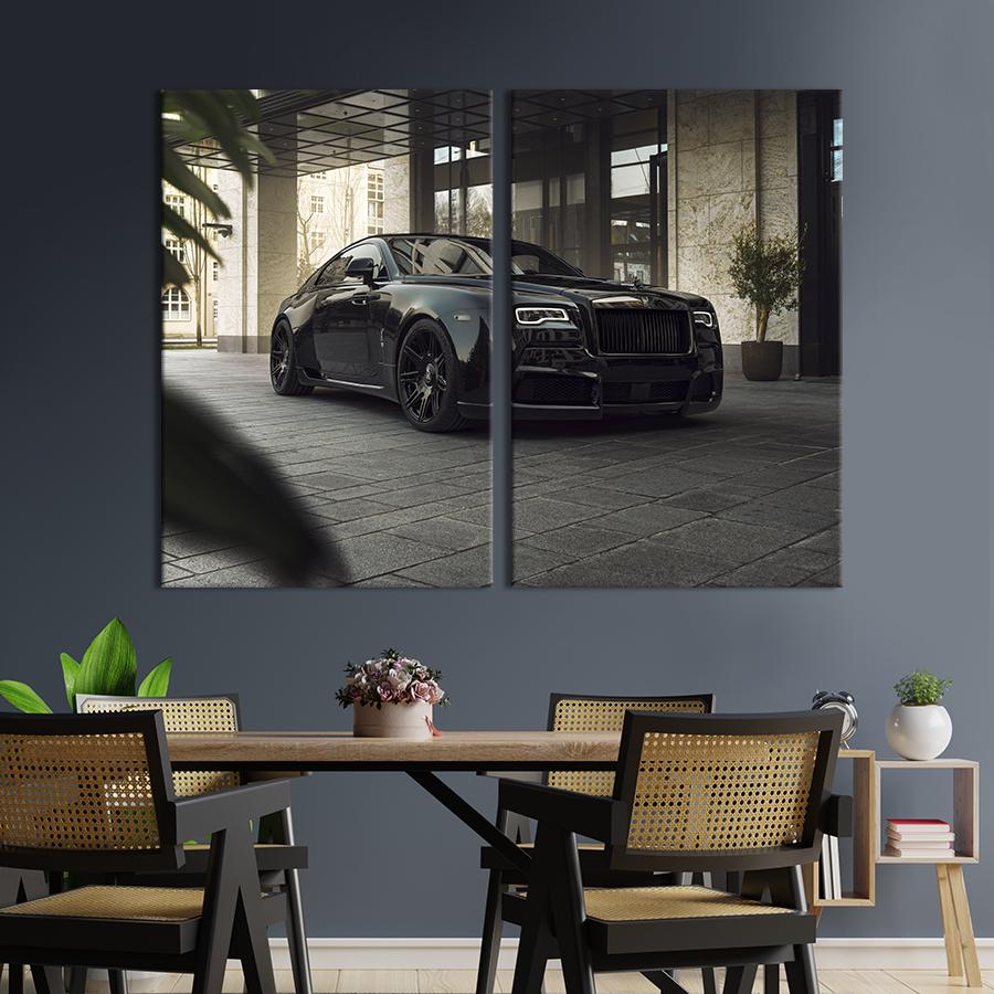 Картина на холсте Бизнес-автомобиль Rolls-Royce Wraith 111x81 см (1399-2)