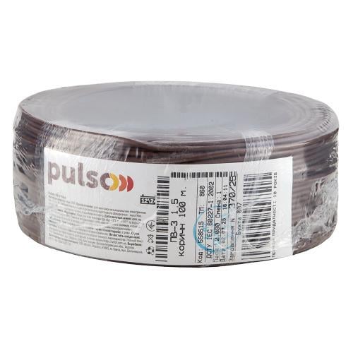 Провід гнучкий PULSO ПВ-3 1,5 кв. мм бухта 100 м Коричневий (00000065476) Провід гнучкий PULSO ПВ-3 1,5 кв. мм бухта 100 м Коричневий (00000065476)