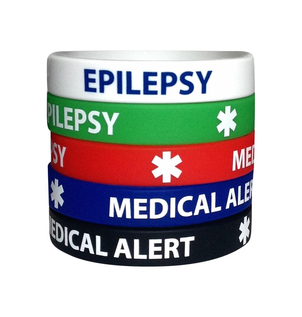 Набор силиконовых браслетов Линия 24 epilepsy medical alert эпилепсия 5 шт. (90313)