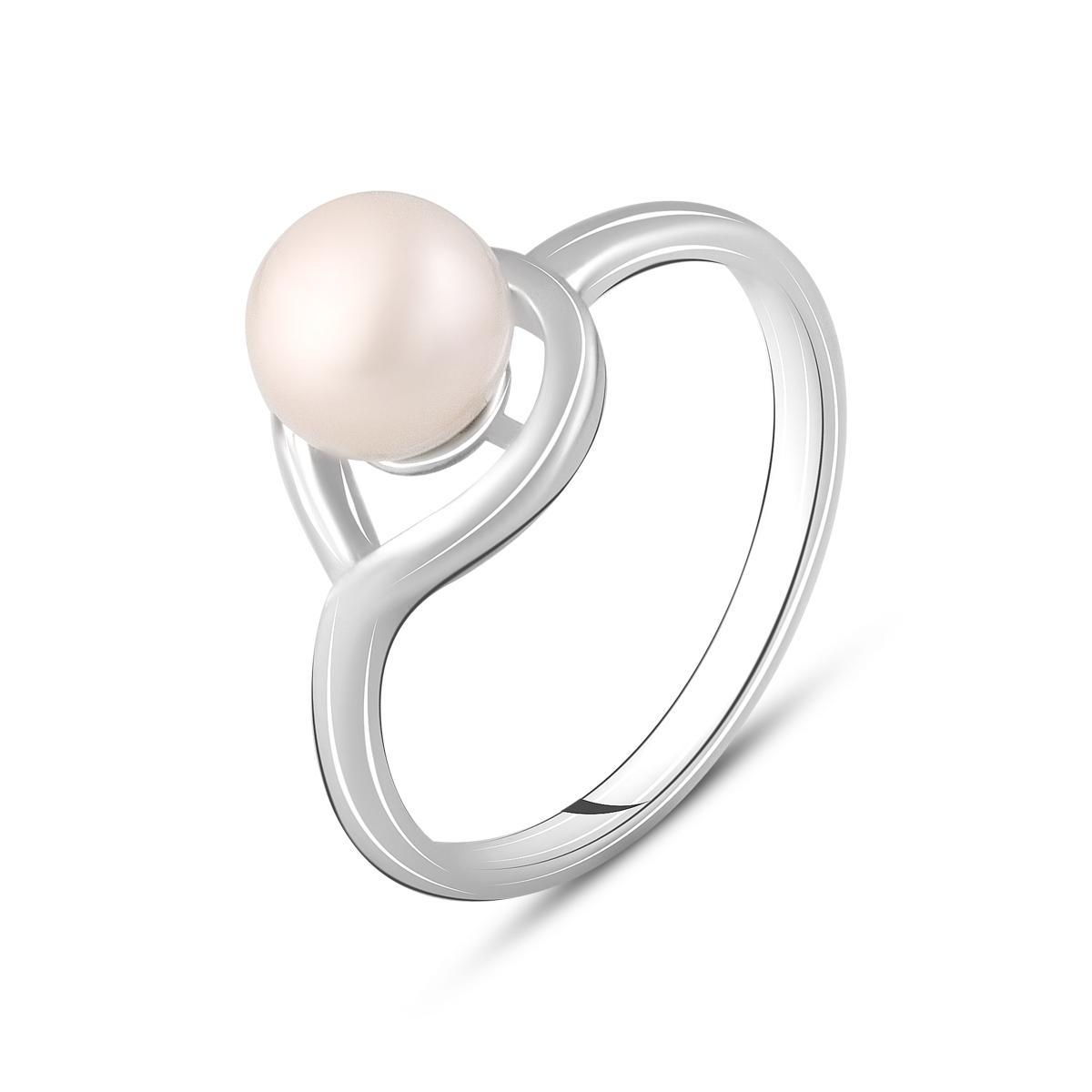 Кольцо серебряное с натуральным жемчугом 2,375 ct 2,81 г р. 17 (2122265)