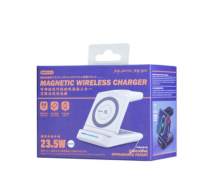 Зарядное устройство беспроводное Remax RP-W81 3в1 Wireless White (101133) - фото 2