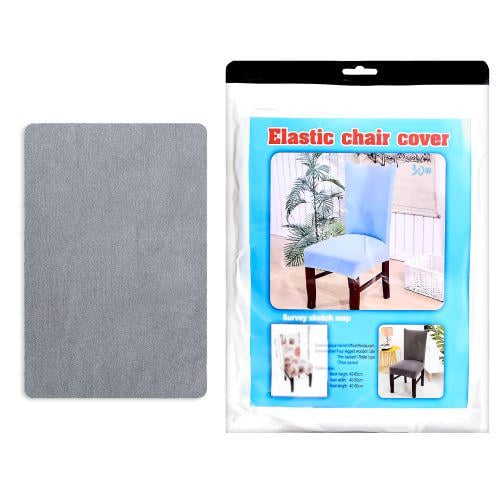 Чехол натяжной для стула Stenson R89961 универсальный размер эластичный текстиль Серый (599858)