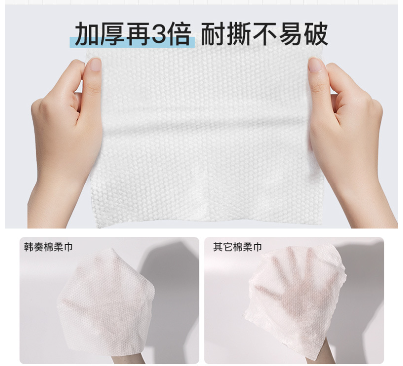 Салфетки косметические HANZOU Cotton Soft Towel в рулоне 100 шт. (1000000000193) - фото 5