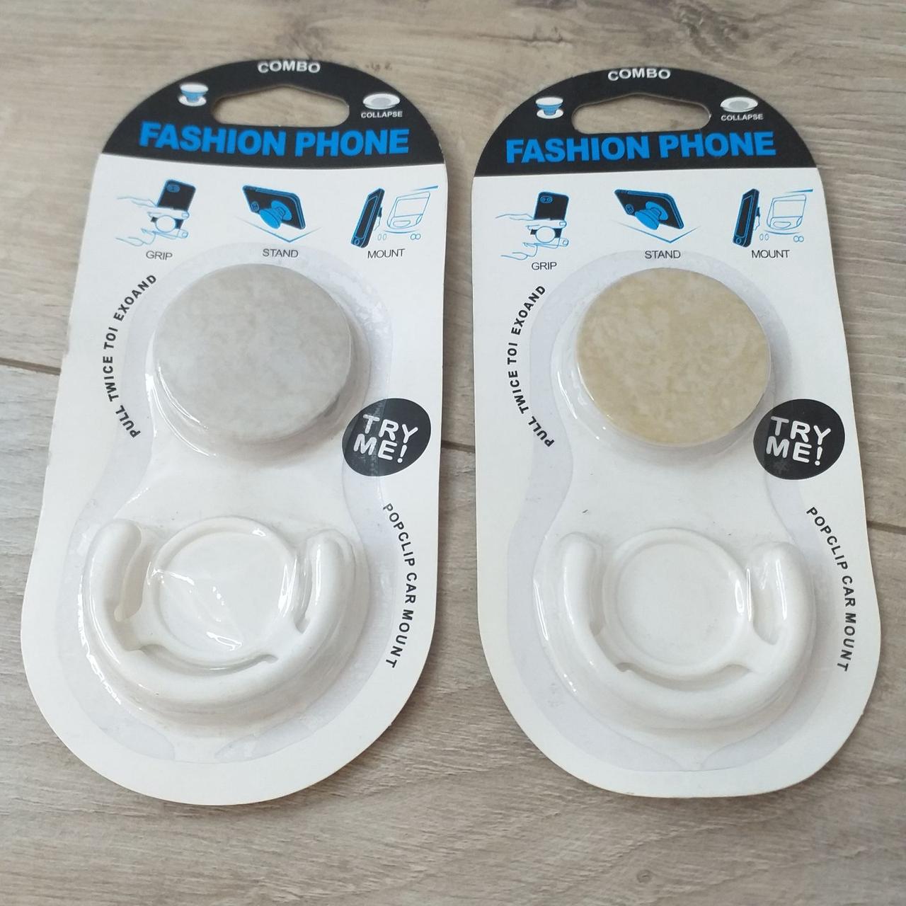 Попсокет держатель Fashion для 3D Combo 2 шт./1 уп. Белый (KG-10547) Попсокет держатель Fashion для 3D Combo 2 шт./1 уп. Белый (KG-10547)