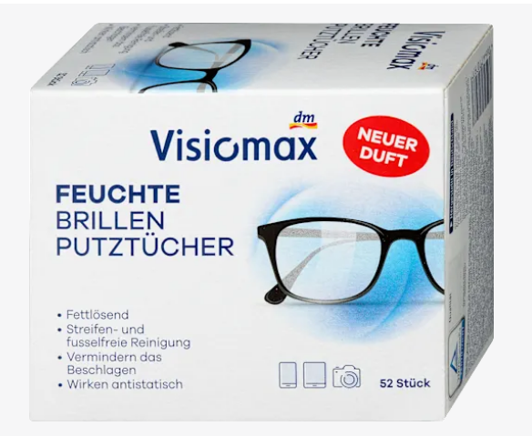 Салфетки для очков Visiomax влажные 52 шт.