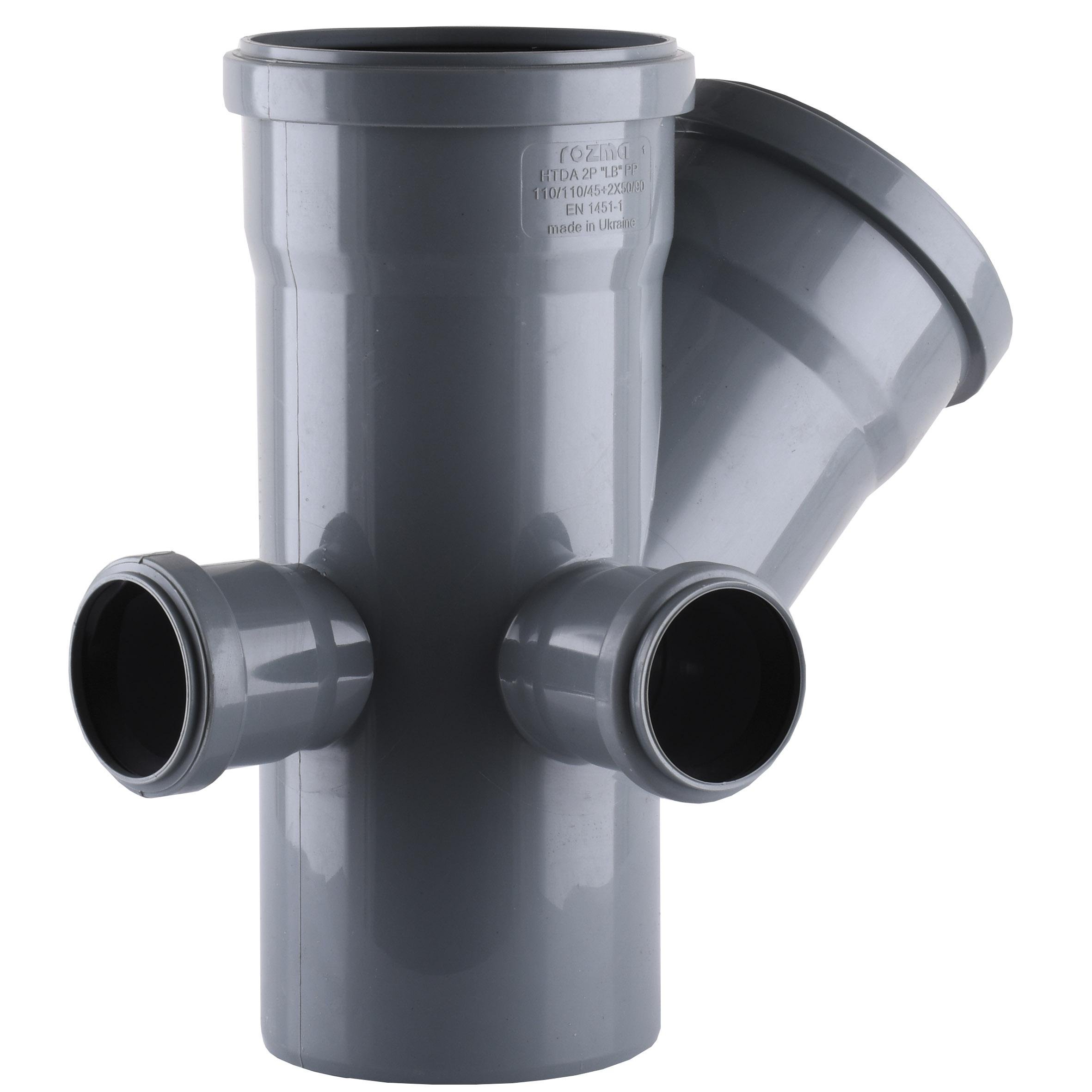 Крестовина VSplast 110х110х45° и 2 переходника 50х90° левый и задний отвод (000025629)