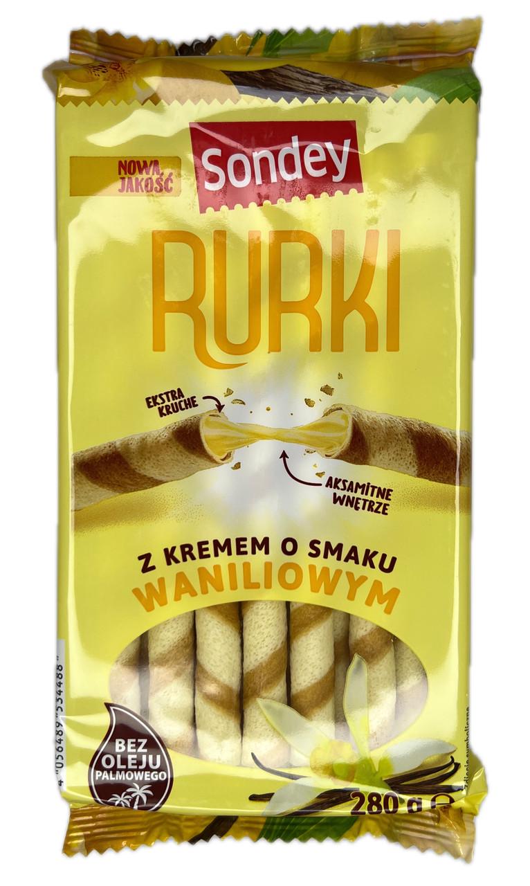 Трубочки с кремом Sondey Rurki ваниль 280 г